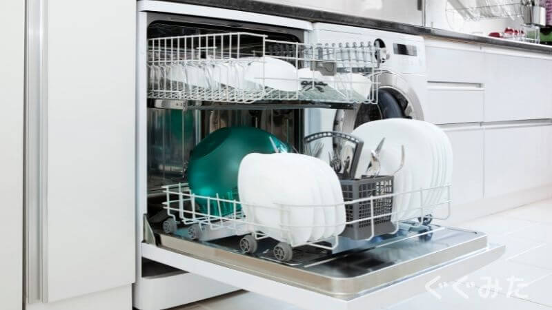 食洗機でお椀の底に水が溜まる問題